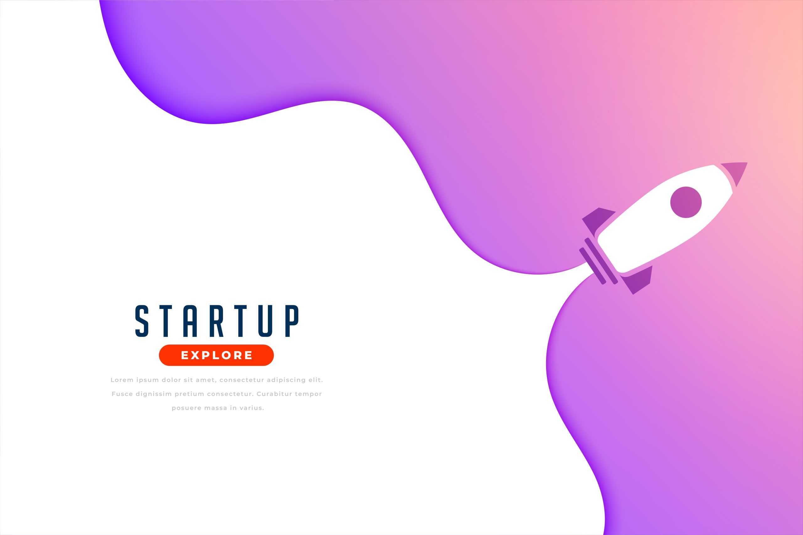 startup project rocket background with new plan for success